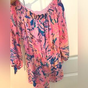 Lilly Pulitzer Romper Size Large 3/4 sleeve